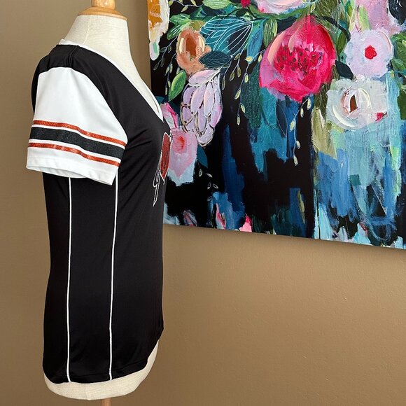 San Francisco Giants MLB Black Women’s V-Neck Jersey Tee Size Medium - Picture 3 of 11